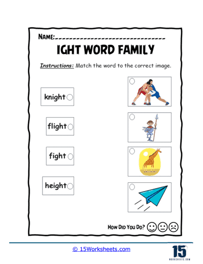 Knight Match Worksheet