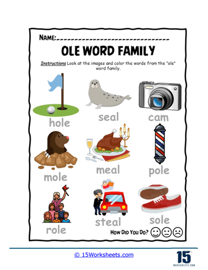 Match & Sort Pictures Worksheet