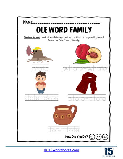 See and Say Worksheet