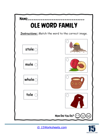Find the Match Worksheet