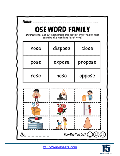 Ose Word Family Worksheets