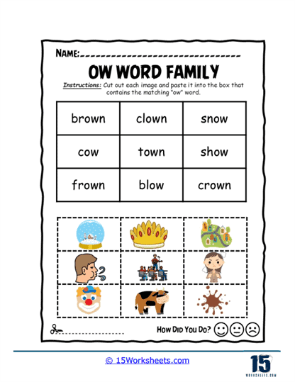 Cut Paste Worksheet