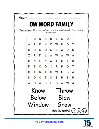 Word Search Worksheet