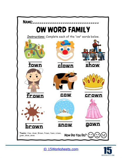 Word Completion Worksheet