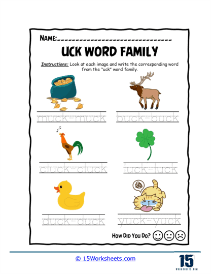 Word Writing Lines Worksheet