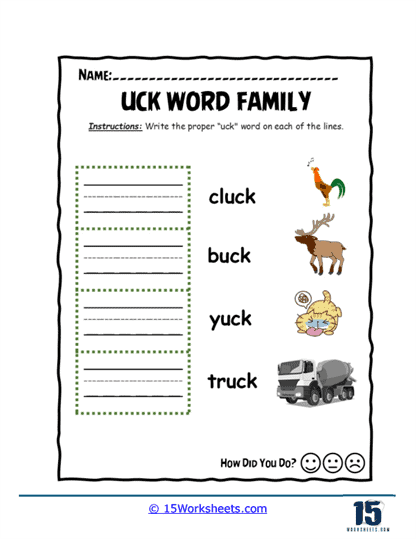 Word Builder Page Worksheet