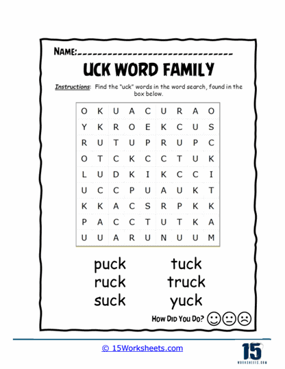 Letter Grid Search Worksheet