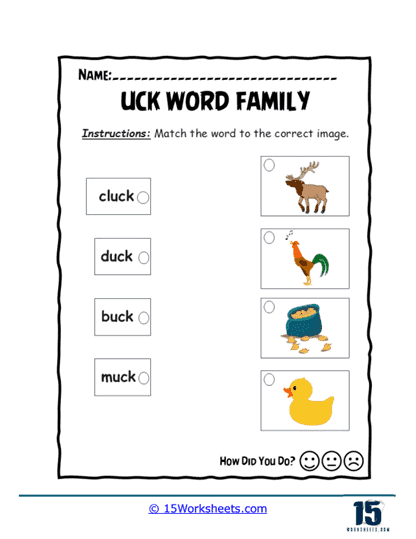 Picture Match Up Worksheet