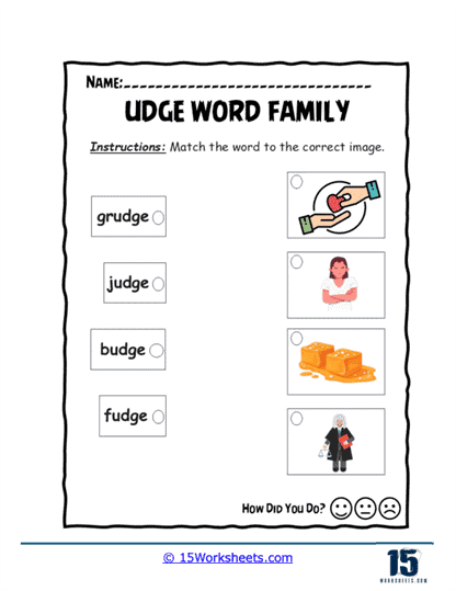 Picture Match Challenge Worksheet
