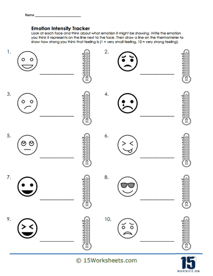 Feeling Thermometer Worksheet