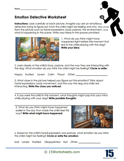 Emotion Sleuth Worksheet