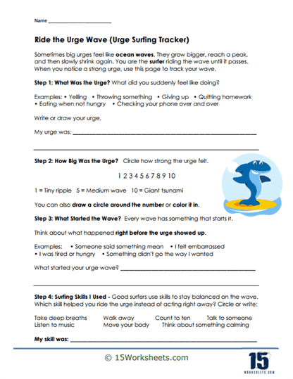 Urge Surfer Worksheet