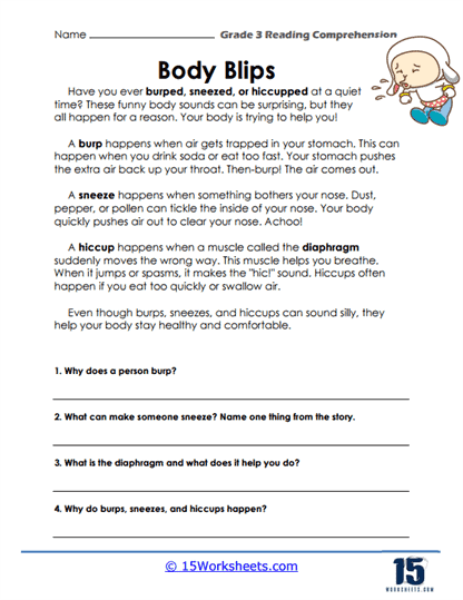 Body Mysteries Worksheet