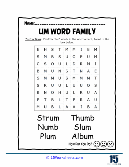 Sound Seek Worksheet