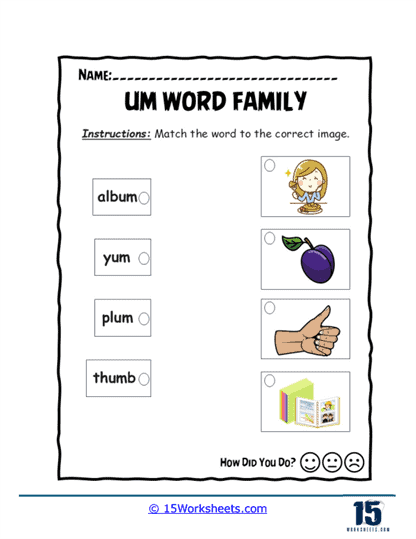 Picture Pairing Worksheet