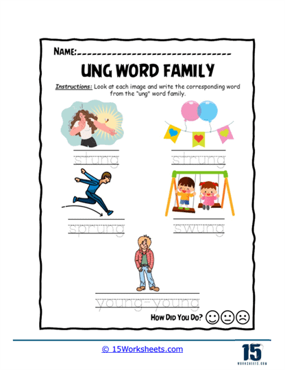 Sound Pattern Writing Worksheet