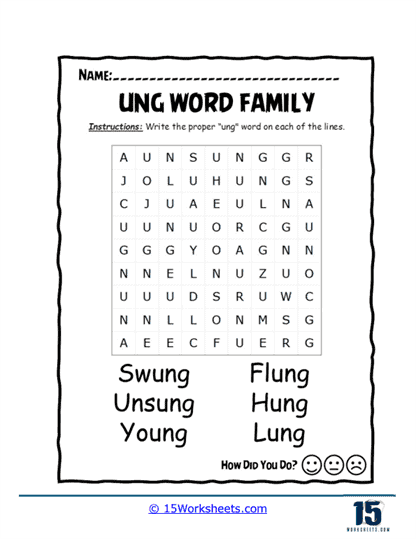 Word Hunt Challenge Worksheet