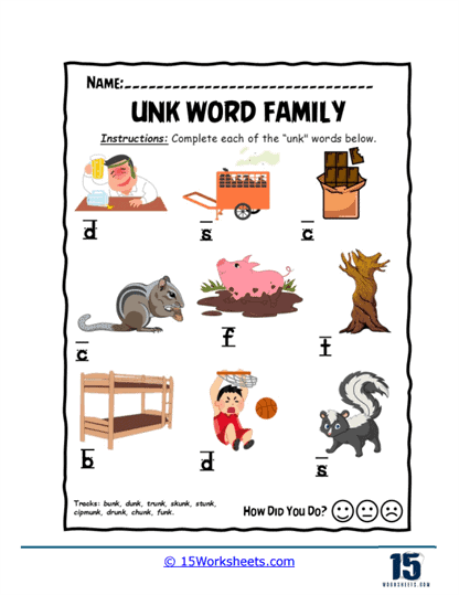 Word Completion Challenge Worksheet