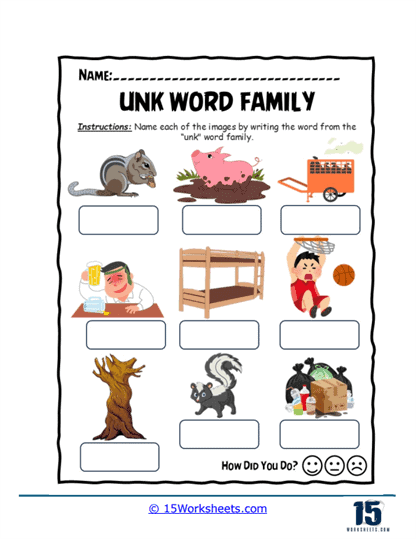 Picture Naming Activity Worksheet