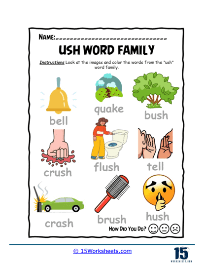 Sound Match Coloring Worksheet