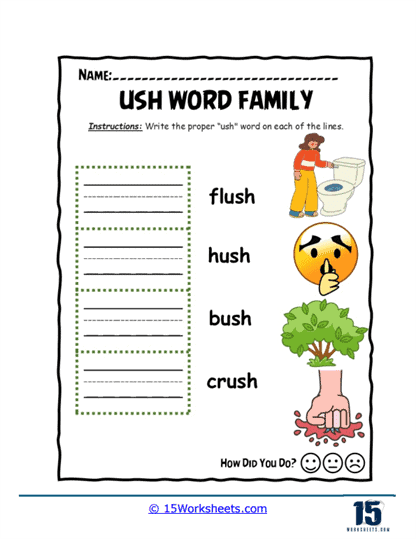 Word Copy Lines Worksheet