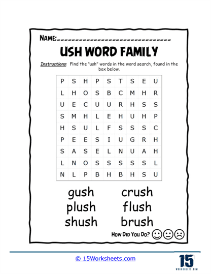 Hidden Word Quest Worksheet