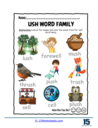 Word Family Sorting Worksheet