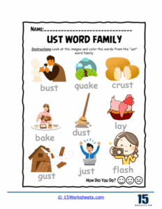 Ust Word -ust Word Family Worksheets - 15 Worksheets.com