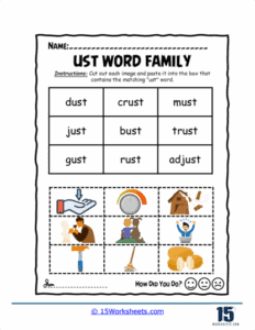 Ust Word -ust Word Family Worksheets - 15 Worksheets.com