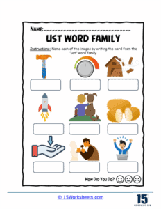 Ust Word -ust Word Family Worksheets - 15 Worksheets.com