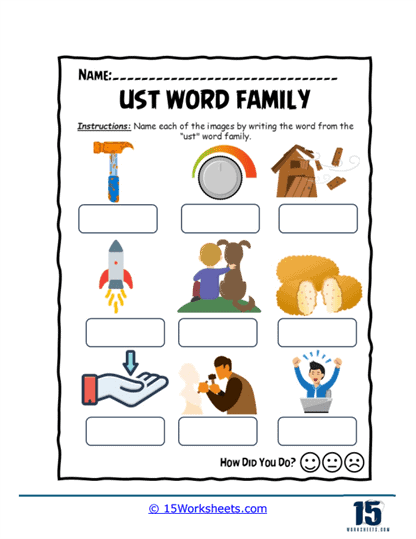 Picture Word Identification Worksheet