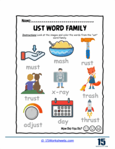 Ust Word -ust Word Family Worksheets - 15 Worksheets.com