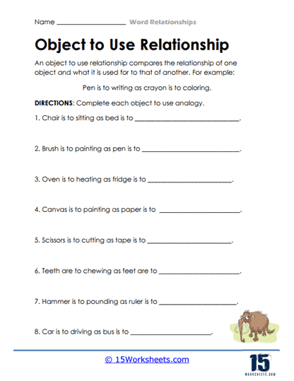 Use Match Worksheet