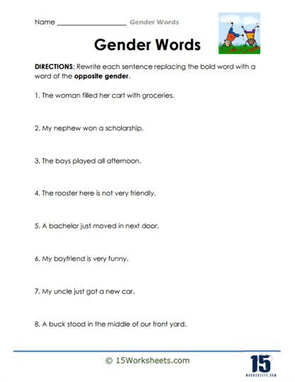 Opposite Rewrite Worksheet