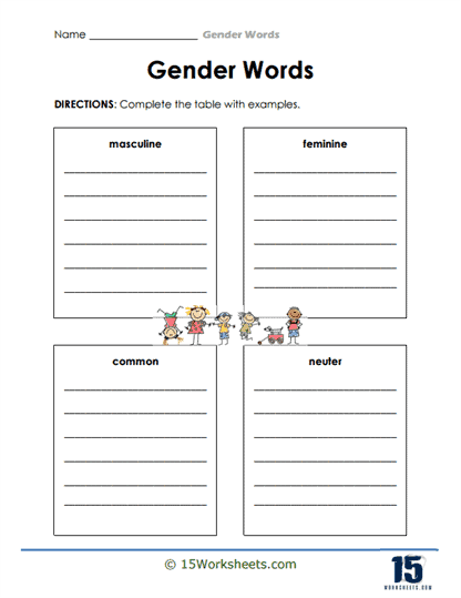 Category Builder Worksheet