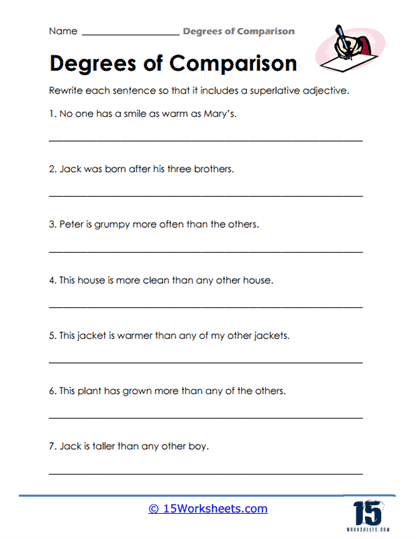 Sentence Rewrites Worksheet