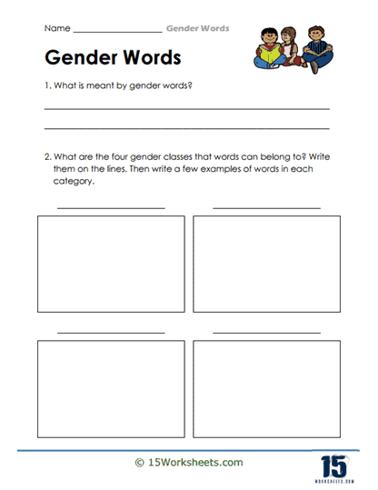 Gender Thinker Worksheet