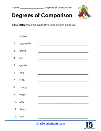 Superlative Practice Worksheet