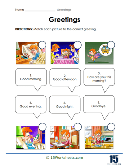 Greeting Worksheets