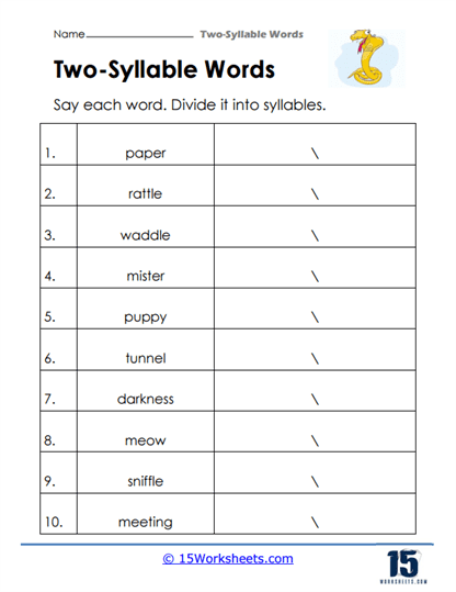 Divide and Say Worksheet