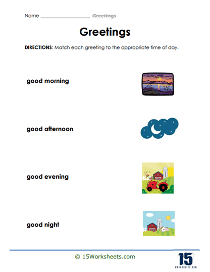 Daytime Connections Worksheet