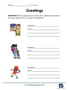 Greetings Assignment Greetings Worksheets - 15 Worksheets.com