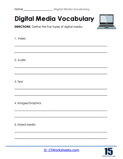Media Mixup Worksheet