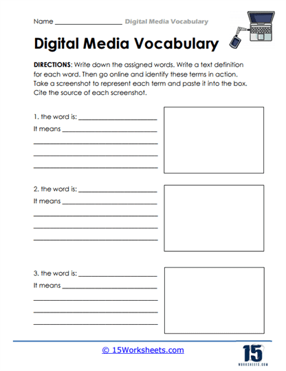 Vocabulary Voyage Worksheet