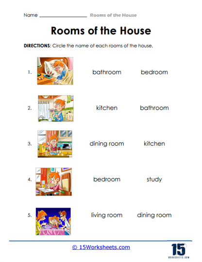 Room Riddles Worksheet