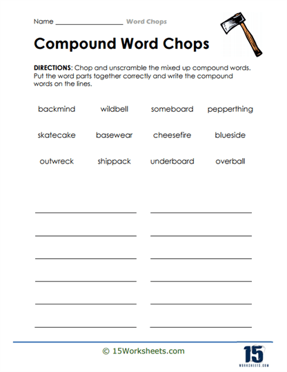 Compound Combos Worksheet
