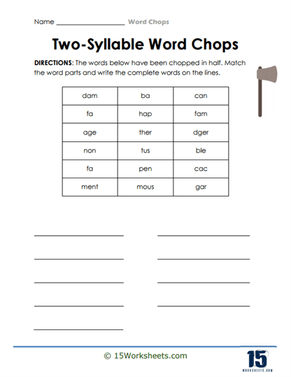 Two-Part Words Worksheet