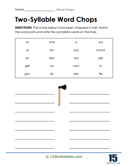 Syllable Scramble Worksheet