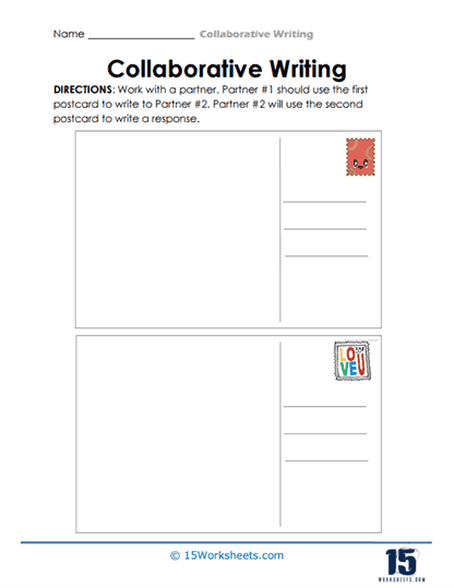 Postcard Exchange Worksheet