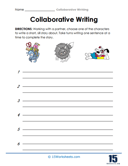 Character Story Chain Worksheet